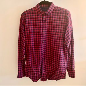 Men’s bugatchi checked flannel